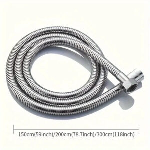 1 Roll, 304 Stainless Steel Silvery Shower Hose For Gardening