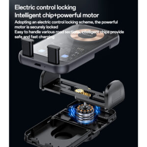 C307 360 Rotation Electric Locking 15W Wireless Fast Charging