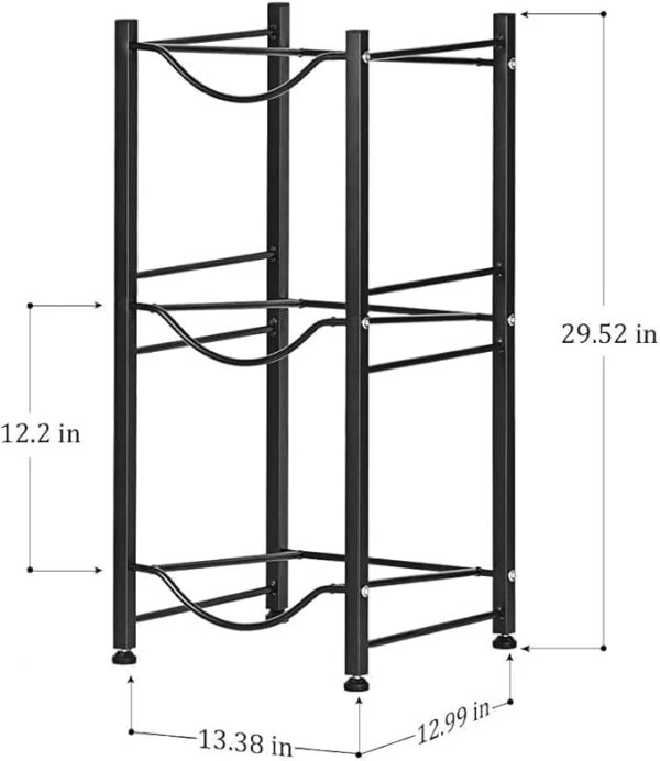 Water Cooler Jug Rack 3 Tier Water Bottle Storage Organizer